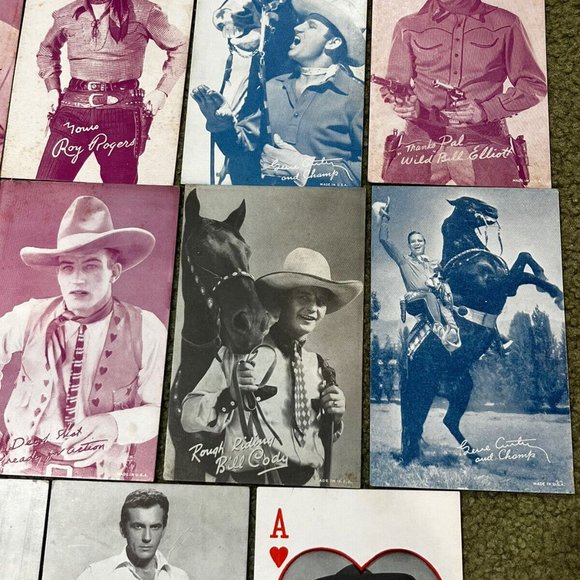 1950's Vintage (12) Exhibit ARCADE CARD LOT - WESTERN Film COWBOYS - Excellent - Picture 5 of 6